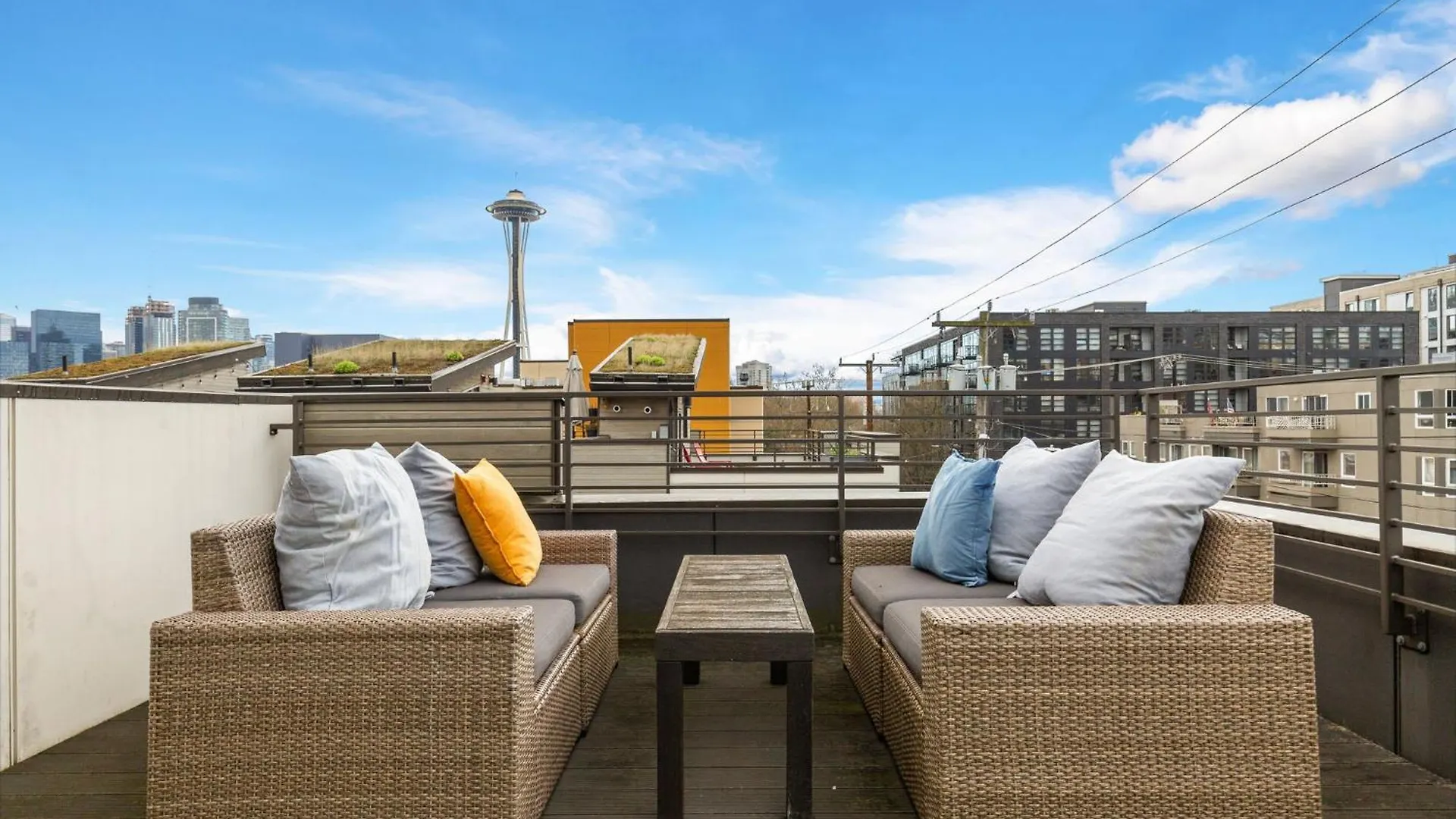 Near Space Needle Climate Pledge Roof Deck Seattle